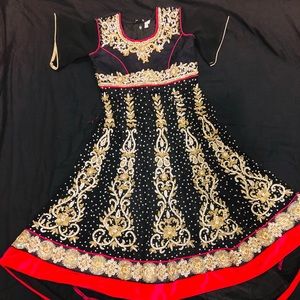 Girls Long  Maxi Pakistani Indain Bangal Pakistani party wedding dress maxi